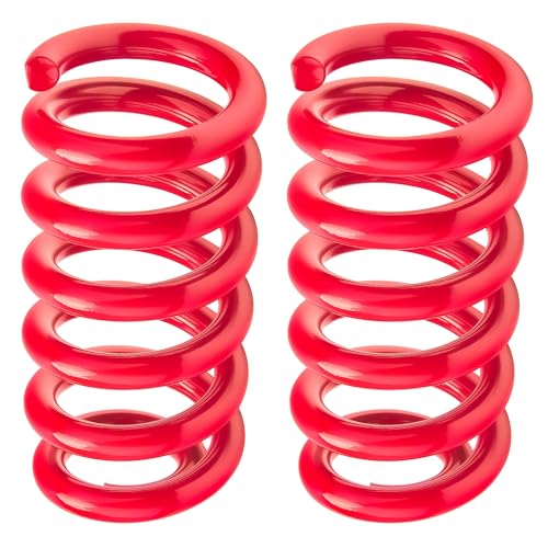 3'' Front Lowering Coil Springs Compatible with 1963-1987 Chevy C10 GMC C15 2WD, Bolt-On Powder Coated Drop Coils Front Suspension Kit (Red) - color: red, size: 1963-1987 C10 C15