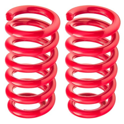 3'' Front Lowering Coil Springs Compatible with 1963-1987 Chevy C10 GMC C15 2WD, Bolt-On Powder Coated Drop Coils Front Suspension Kit (Red) - color: red, size: 1963-1987 C10 C15