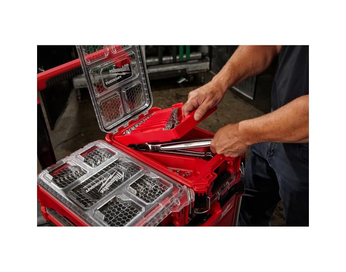 Milwaukee Electric - 15PC SAE Combination Wrench Set with PACKOUTTRADE