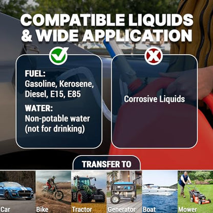 TERA PUMP Automatic Battery Operated Fuel Transfer Pump - style: Auto Stop Pump (AA)