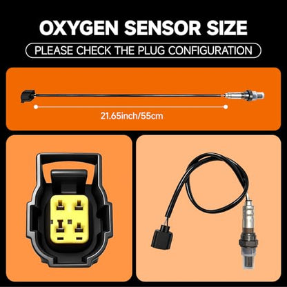 " VEIFNIY Upstream & Downstream Oxygen Sensor Set|Direct Replacement for OE 234-4587| Compatible with Chrysler, for Dodge, for Jeep V6 2.7L-4.0L & V8 4.7L-6.1L 2001-2010 Models-INCLUDES GLOVES " - size: 234-4587