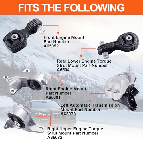 Engine Motor Mount ,Replacement for A65081 A65082 A65041 A65052 A65070 - size: CR-V 2.4L 15-16