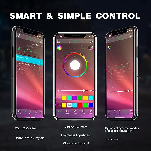 Nilight RGB LED Rock Lights Kit 6 Pods Underglow Multicolor Neon Pod - color: RGB 3LED, size: 6 Pods