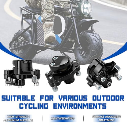 Mini Bike Rear Brake Caliper with Brake Pads for Coleman CT100U CC100X RB100 B100 Baja DB30 Dirt Bug Motovox MBX10 MBX11 105cc 99cc 97cc 79cc 2.5hp 2.8hp Monster Moto MMB-80 MM-B105 Parts (BLACK) - color: Black