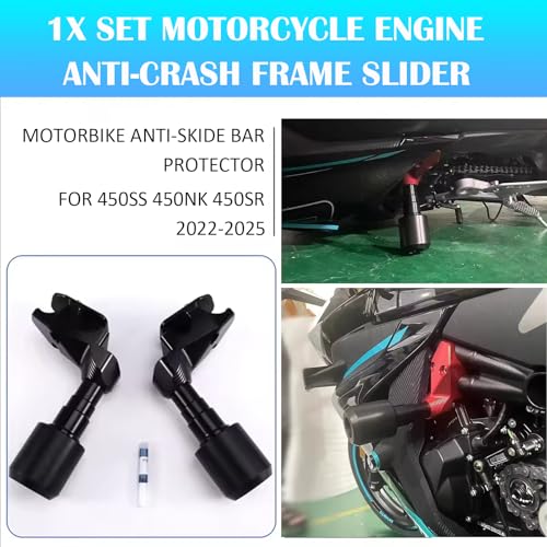 Motorcycle Frame Sliders Engine Guard Anti-Crash Protector for CFMOTO 450SS - color: Red