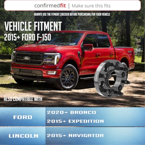 Wheel Accessories Parts 4 Pcs Hub Centric Wheel Spacers 6 on 135mm 6x135mm 1.00 Inch Thick M14x1.5 14x1.5 Thread Stud Fits Ford F150 ｜ Expedition ｜ Lincoln Navigator - size: 1.00" Thick - 4 Pack, style: 2015+ F150 Expedition