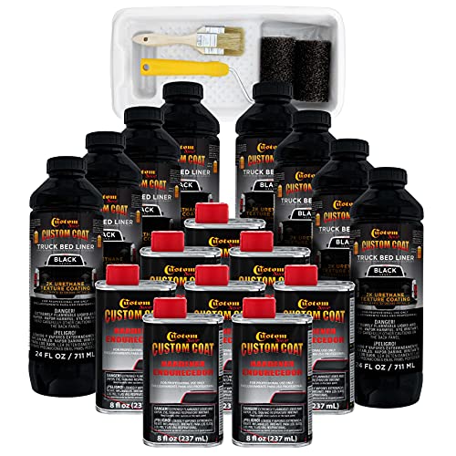 Custom Coat Black 2 Gallon Roll-On Truck Bed Liner Kit - color: Black, size: 2 Gallon Kit with Roller