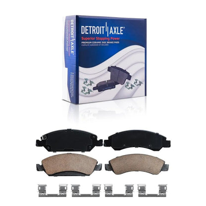Detroit Axle - 8pc Brake Kit for 2009-2013 Chevy GMC Silverado Sierra 1500 - size: 8PR50755/KIT