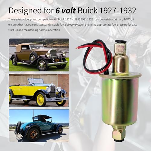 6 Volt Electric Fuel Pump Compatible with Buick 1927-1932 - style: 6 Volt Electric Fuel Pump