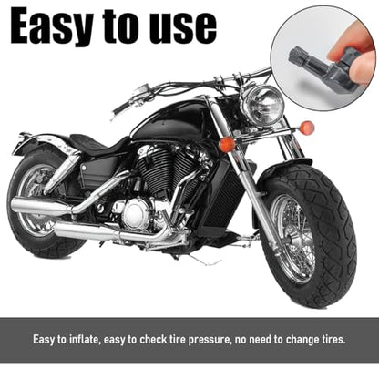 Yourkar 2 PCS Motorcycle Tire Valve Stems, 90 Degree Angle Aluminum Alloy, Black/Gray - color: Gray