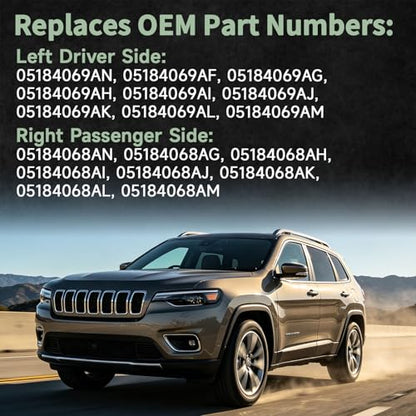 Engine Aluminum Valve Cover Kit Left And Right Compatible with 2011-2022 Chrysler Dodge Jeep Ram 3.2L 3.6L V6, Includes Gaskets And Bolts, Replace 05184069AN 05184068AN