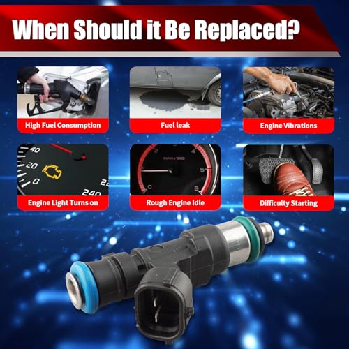 Set of 6 Fuel Injectors 0280158007 842-12298 62640 166007S000 Replacement - size: 0280158007