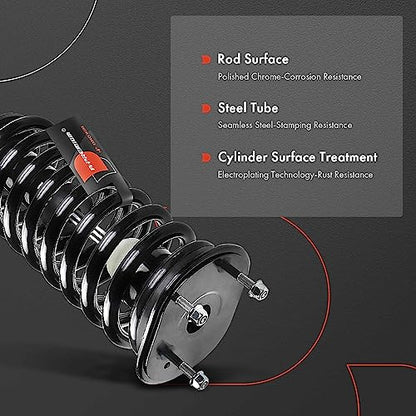 A-Premium Front Complete Strut Assemblies with Coil Springs, Set of 2