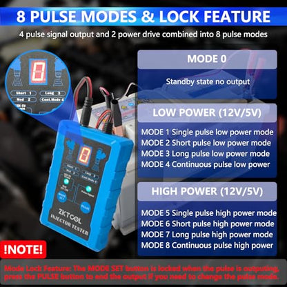 ZKTOOL Universal Fuel Injector Cleaner And Tester Kit