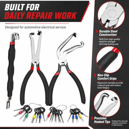 Automotive Electrical Disconnect Pliers, 21-Piece
