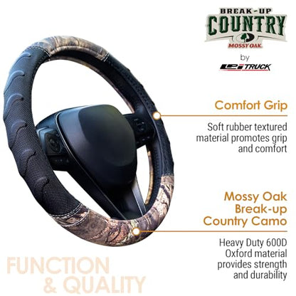 Mossy Oak Break-Up Steering Wheel Cover for Trucks & SUVs, Fits 15.5"-16" - style: Mossy Oak Comfort Grip - Large (15.5" - 16")