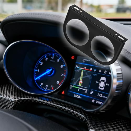 Dual Hole Mount Panel for Auto Gauges,52mm 2-1/16" Mount for Automotive Gauges for DIY Installation,Professional Mounts Panel for Car Gauge for Avoiding Accidental Loosening