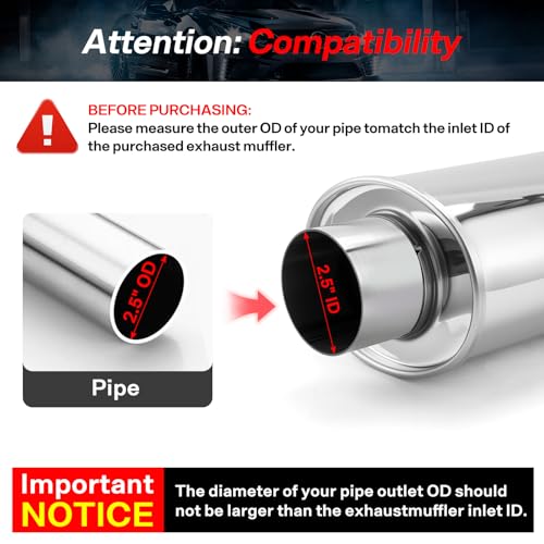 2.5" Ultra Quiet Resonator Muffler