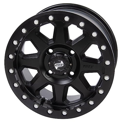 4/137 Tusk Uinta Beadlock Wheel 14x7 4.0 + 3.0 Matte Black For Can-Am Maverick X3 900 HO 64 Inch 2018
