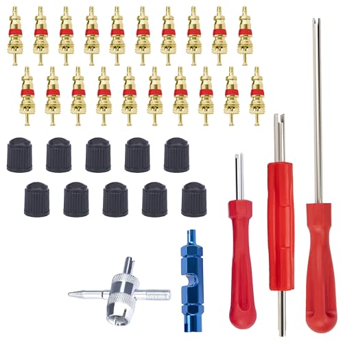 Valve Stem Removal Tool, Schrader Valve Removal Tool, Tires Repair Tool Kit - color: 35 PCS