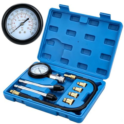 8-Piece Engine Compression Tester Kit, 0-300 PSI