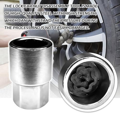 D-Wheel Lock Key Locking Lug Nut Removal Tool Compatible with Toyota, Lexus, Tacoma, Camry, Corolla, Tundra, Anti-Theft Car Wheel Security Lock Lug Nut Wrench Socket Remover Adapter