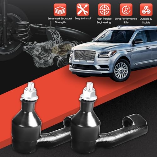 2pc ES800515 ES800514 Front Outer Tie Rod End Compatible with 2007-2021 Lincoln Navigator, 2007-2021 Expedition 2009-2020 F150 - size: ES800515 ES800514