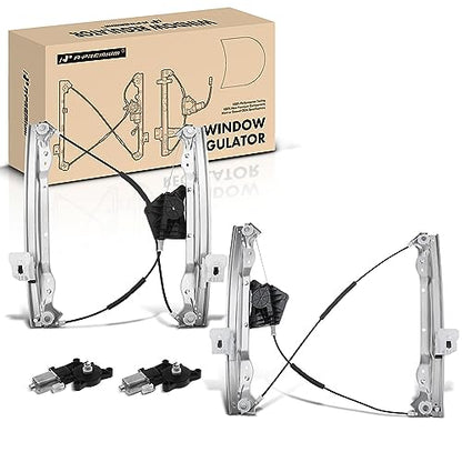 A-Premium Front Driver and Passenger Side Power Window Regulator with Motor - style: Front Driver+Passenger (LH+RH)