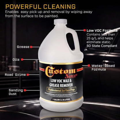 Custom Shop Panel Prep and Degreaser, Low VOC Surface Cleaner, 1 Gallon