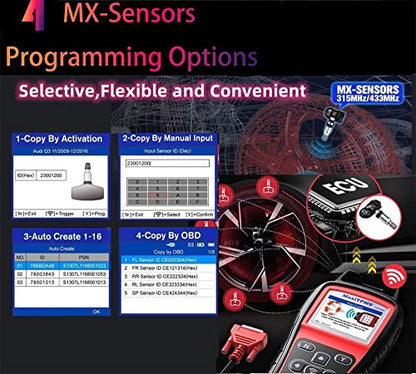 Autel TS508WF Tire Sensor Programmer Autel TPMS Tool TPMS Relearn/Reset Read/Clear TPMS DTCs Activate Tire Sensor