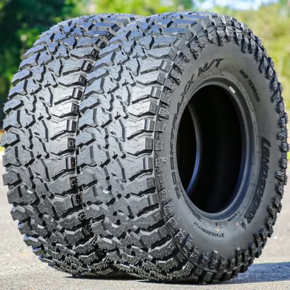 2 x Landspider Rocktraxx M/T LT37X12.50R17 Mud Terrain E (10 Ply) Tires