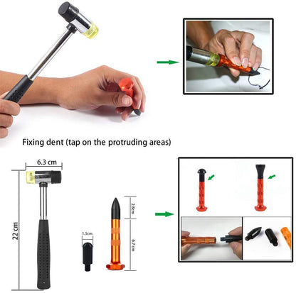 LadyRosian Dent Removal Rods Set Paintless Dent Repair Tools for Car Dent Remover Puller Hail Damage Repair Kit (B2-B11) - color: B2-B11 rod