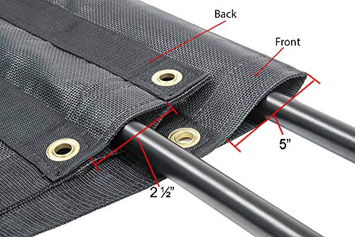 Mytee Products 6'6" x 18' Dump Truck Vinyl Coated Mesh Tarps Cover with 5 Inch 18oz Double Pocket - size: 6.5 ft x 18 ft