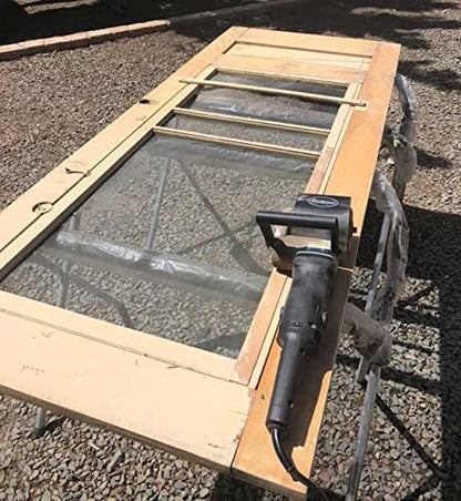 Eastwood Contour SCT Surface Conditioning Tool With Storage Rack | Heavy Duty Automotive Metal Preparation Tools Includes 120 Grit Finishing Drum 80 and 120 Grit Stripping Drums