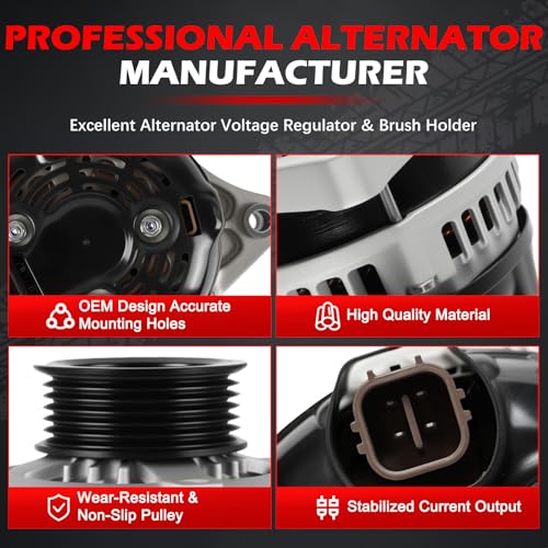 11099 Alternator 12V 130Amp Fits for Pilot 2005-2008 3.5L, Odyssey 2005-2007 3.5L, Ridgeline 2006-2008 3.5L, RL 2005-2008 3.5L, TL 2004-2008 3.2L/3.5L, MDX 2003-2006 3.5L/3.7L - size: 11099 | 130A