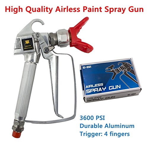 Airless Paint Spray Gun with Nozzle Guard for Pump Sprayer 3600PSI High Pressure Spray Gun (Pack of 2) - size: 1 Count (Pack of 2)