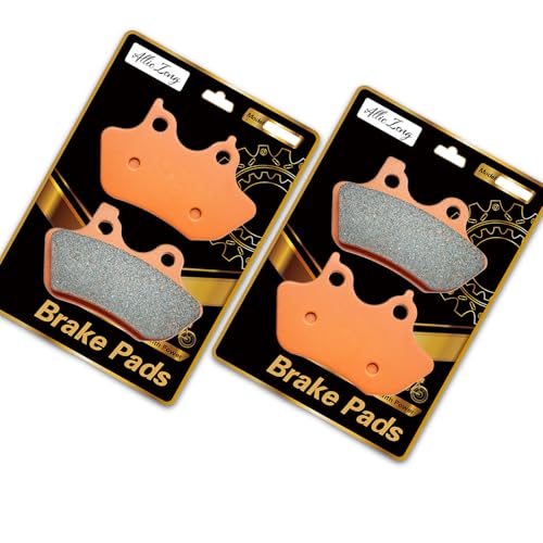 Carbon Fiber Brake Pads Compatible with Harley Davidson Softail FLSTCI FLSTC Heritage Classic 2000-2007/Fat Boy/Dyna Electra Glide/FXST Softail Standard/FXSTB Night Train FA400F FA400R