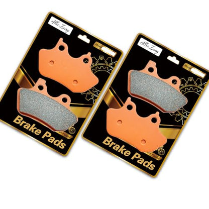 Carbon Fiber Brake Pads Compatible with Harley Davidson Softail FLSTCI FLSTC Heritage Classic 2000-2007/Fat Boy/Dyna Electra Glide/FXST Softail Standard/FXSTB Night Train FA400F FA400R