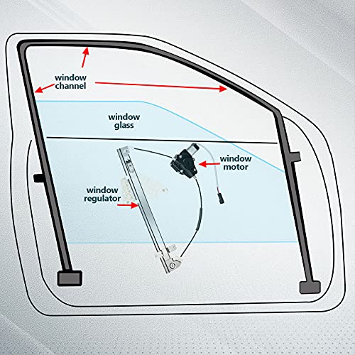 FINDAUTO Power Window Regulator for 2001-2004 for Jeep Grand for Cherokee - size: Rear Right, style: 2001-2004 for Jeep Grand for Cherokee