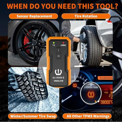 TPMS Relearn Tool for GM Tire Sensor, EL-50448 Upgraded Version - color: With Battery
