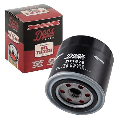 Doc's Diesel Oil Filter D11878 | Compatible with Chevrolet/GMC 6.6L Duramax 2500HD, 3500HD 2020+ | Replaces PF26 - size: 1-Pack