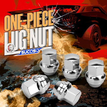 SUCOSO 20pcs M14x1.5 Lug Nuts Chrome,OEM Factory Style 7/8" Hex 1.5" Height - color: Silver, size: M14x1.5
