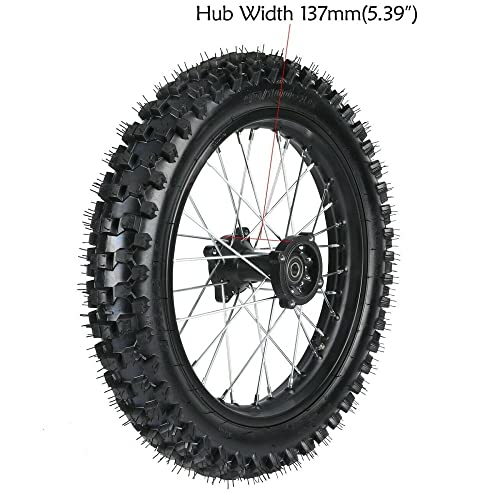 16" Rear Wheel 90/100-16 Tire Assembly For Dirt Pit Bike 125cc 140cc 150cc Apollo SSR XR CRF TaoTao Includes Brake Rotor and 428 Sprocket (16 Inch) - size: 16 Inch