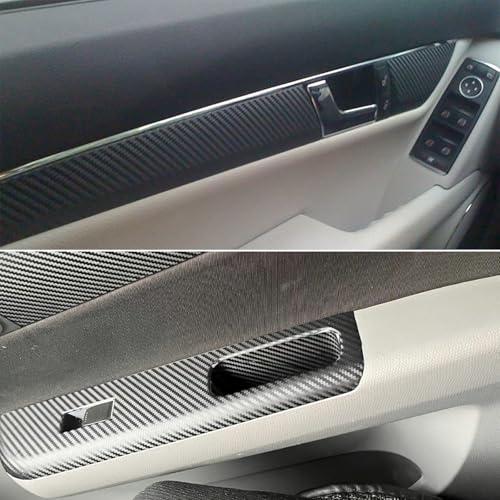 Carbon Fiber Vinyl Tape for Black Out Chrome Delete Window Trim with Tool Kit, Black Vinyl Wrap Tape Roll, Self-Adhesive Car Chrome Door Trim Delete Tape DIY Film (2 inches x 30 feet) - size: 2 inches x 30 feet