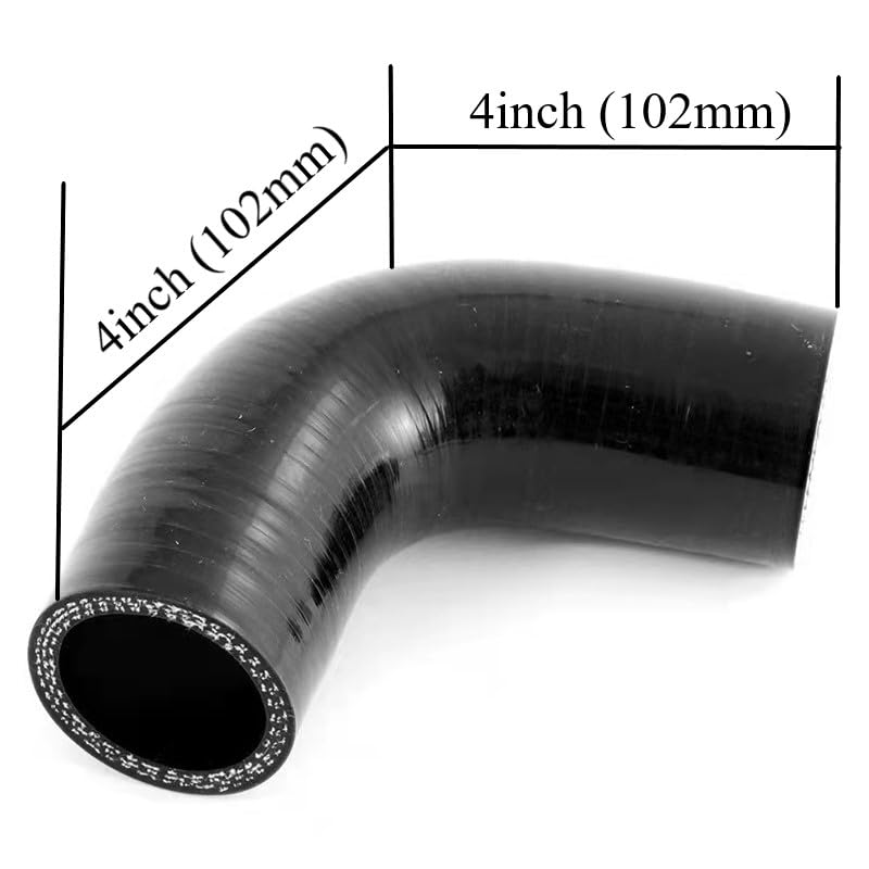 YSIL 3" ID 45 Degree Elbow Silicone Coupler Hose with 2PCS T-Bolt Clamps - size: 3 Inch