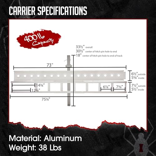 Black Widow Aluminum Dirt Bike Hitch Carrier, 400 lb, Extra-Long 6 Ft Ramp - style: Single with Long Ramp