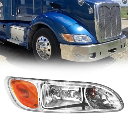Headlight assembly Assembly Fits for 2005-2016 Peterbilt 325 386 387 - color: Right/passenger side
