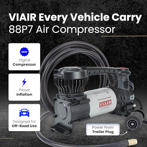 VIAIR Digital EVC88P7 12V Tire Inflator, 120 PSI Portable Air Compressor - style: Digital Auto w/Trailer Plug