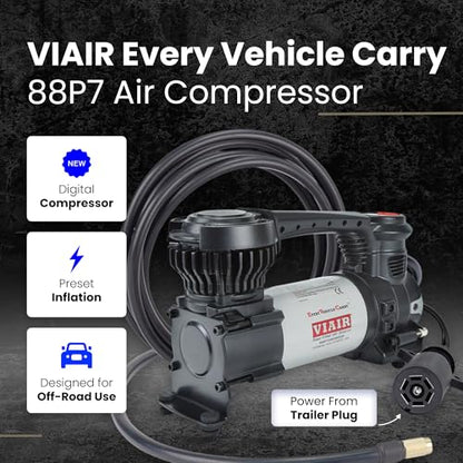 VIAIR Digital EVC88P7 12V Tire Inflator, 120 PSI Portable Air Compressor - style: Digital Auto w/Trailer Plug