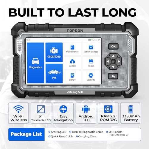 TOPDON AD500 OBD2 Scanner Car Diagnostic Tool, Engine ABS SRS Transmission